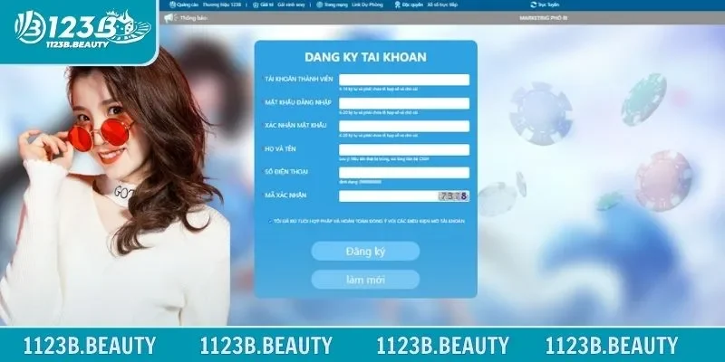 Điều khoản cụ thể tại 123B liên quan đến việc đăng ký thành viên 