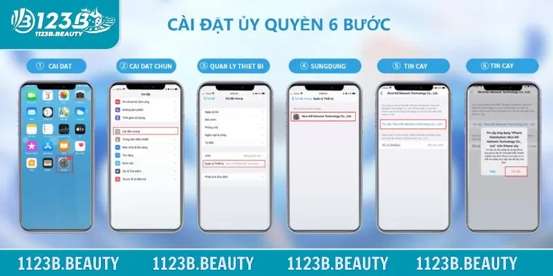 Các bước cài đặt ủy quyền 123B cho thiết bị IOS